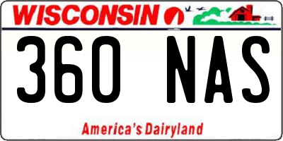 WI license plate 360NAS