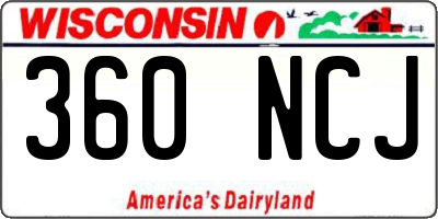 WI license plate 360NCJ