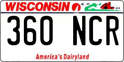 WI license plate 360NCR