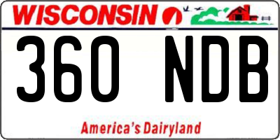 WI license plate 360NDB