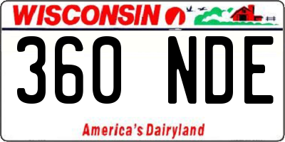 WI license plate 360NDE