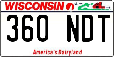 WI license plate 360NDT
