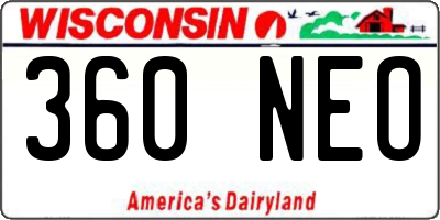 WI license plate 360NEO