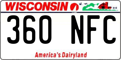 WI license plate 360NFC
