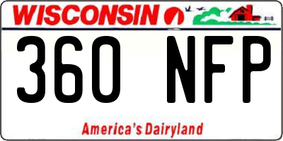 WI license plate 360NFP