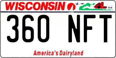 WI license plate 360NFT