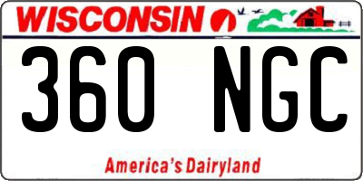 WI license plate 360NGC