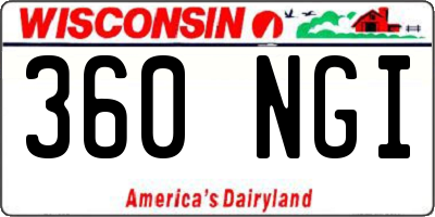 WI license plate 360NGI