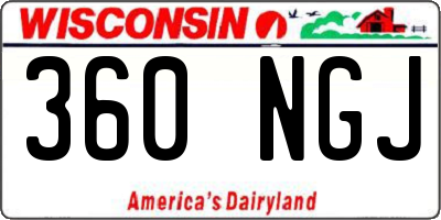 WI license plate 360NGJ