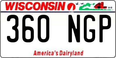 WI license plate 360NGP