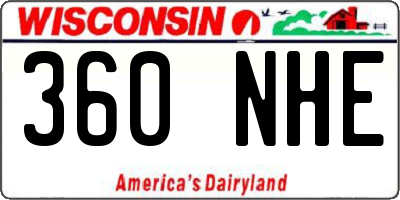 WI license plate 360NHE