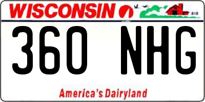 WI license plate 360NHG