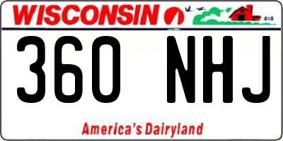 WI license plate 360NHJ