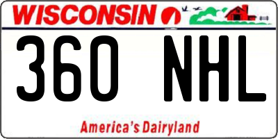 WI license plate 360NHL