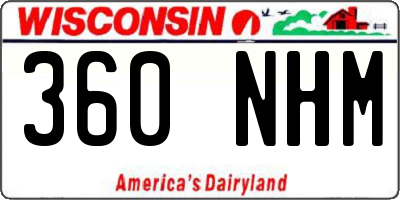 WI license plate 360NHM