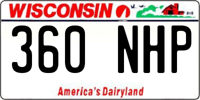 WI license plate 360NHP