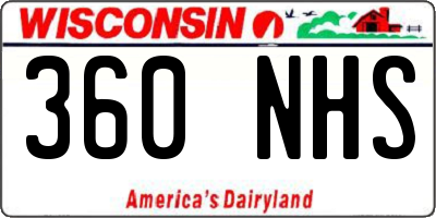 WI license plate 360NHS