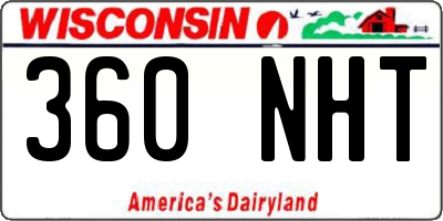 WI license plate 360NHT