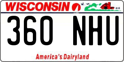 WI license plate 360NHU