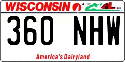 WI license plate 360NHW