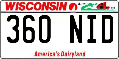 WI license plate 360NID