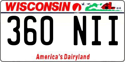 WI license plate 360NII