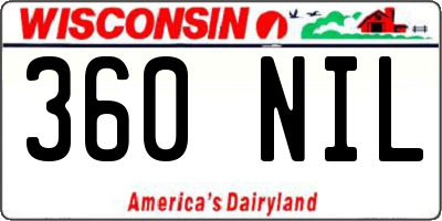 WI license plate 360NIL