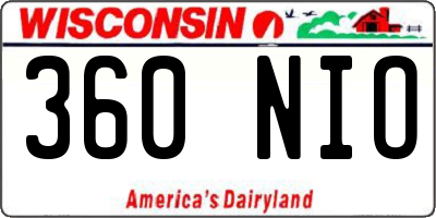 WI license plate 360NIO