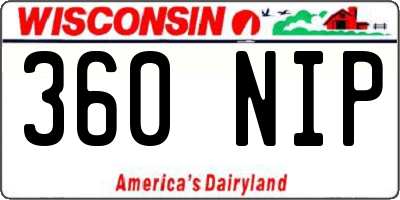 WI license plate 360NIP
