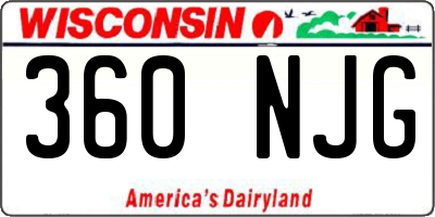 WI license plate 360NJG
