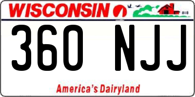 WI license plate 360NJJ