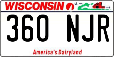 WI license plate 360NJR