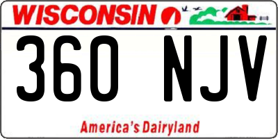 WI license plate 360NJV