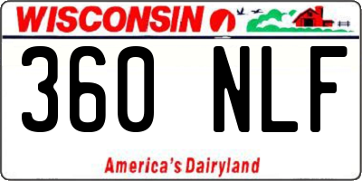 WI license plate 360NLF