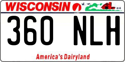WI license plate 360NLH