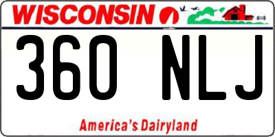 WI license plate 360NLJ