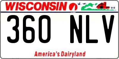WI license plate 360NLV