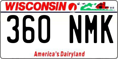 WI license plate 360NMK