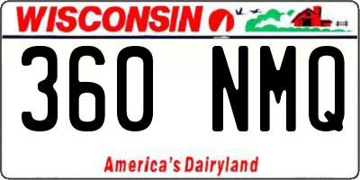 WI license plate 360NMQ