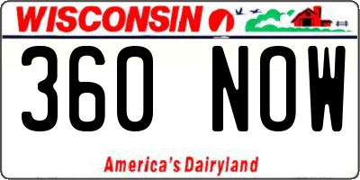 WI license plate 360NOW