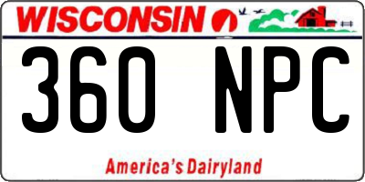 WI license plate 360NPC