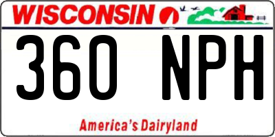WI license plate 360NPH