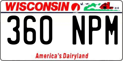 WI license plate 360NPM