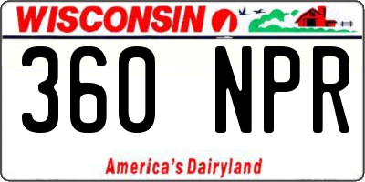 WI license plate 360NPR