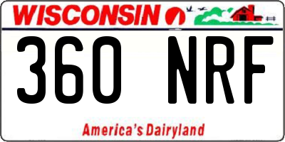 WI license plate 360NRF