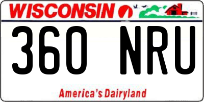 WI license plate 360NRU