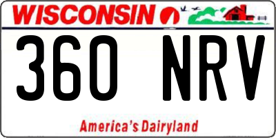 WI license plate 360NRV