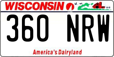 WI license plate 360NRW