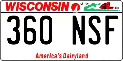 WI license plate 360NSF