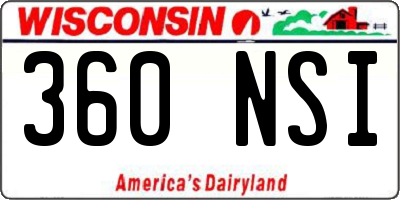 WI license plate 360NSI